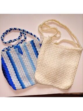 Vintage* 2 Du-Val Handmade Weaved Totes.